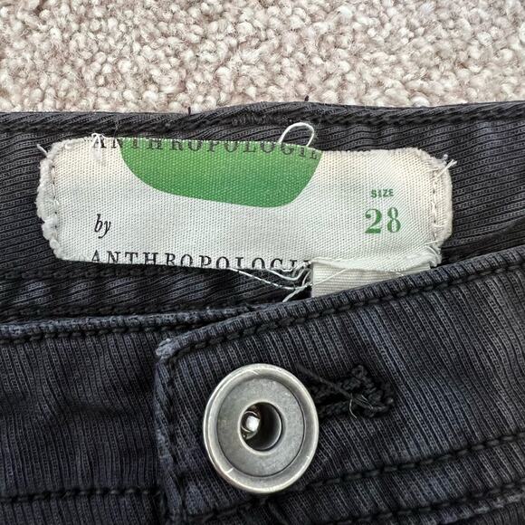 Anthropologie Women's Grey Black Corduroy Pant‎ Lyocel Cotton Size 28 - Picture 5 of 11